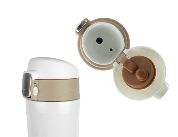 Otomatik Kapaklı Çelik Termos Mug