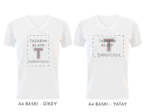 Unisex Tişört - V Yaka
